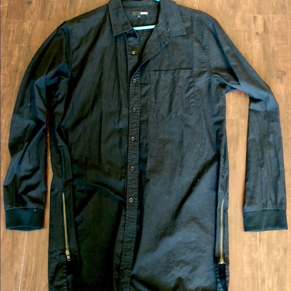 ELWOOD black button up longline